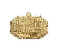 JFY Women's Octagon Shape Ring Clasp Double-Side Diamante Bag in Rose Gold JFY Rose Gold One Size