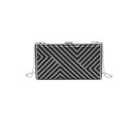 JFY Women's Pearls On The Front Single Side Diamante Clutch Bag in Black JFY Black One Size