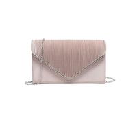 JFY Women's Pleated Details Satin Clutch Bag in Beige JFY Beige One Size