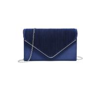 JFY Women's Pleated Details Satin Clutch Bag in Dark Blue JFY Dark Blue One Size