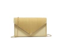 JFY Women's Pleated Details Satin Clutch Bag in Gold JFY Gold One Size