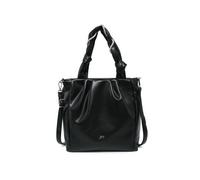 JFY Women's Pleated Top Handle Zip Closure Tote Bag in Black JFY Black
