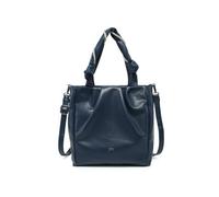 JFY Women's Pleated Top Handle Zip Closure Tote Bag in Dark Blue