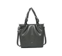 JFY Women's Pleated Top Handle Zip Closure Tote Bag in Dark Grey