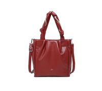 JFY Women's Pleated Top Handle Zip Closure Tote Bag in Maroon