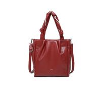 JFY Women's Pleated Top Handle Zip Closure Tote Bag in Maroon JFY Maroon