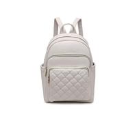 JFY Women's Quilted Check Pattern Backpack in Beige JFY Beige