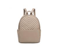 JFY Women's Quilted Chevron Pattern Backpack in Khaki