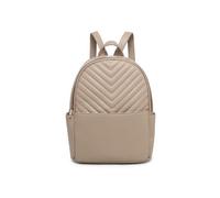 JFY Women's Quilted Chevron Pattern Backpack in Khaki JFY Khaki
