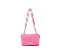 JFY Women's Quilted Diamand Pattern Studs Twist Lock Cross Body Bag in Pink