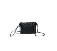JFY Women's Quilted Diamand Pattern Wrist Handle Grab Bag/ Cross Body Bag in Black JFY Black One Size