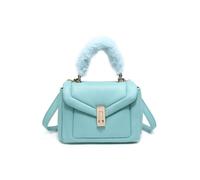 JFY Women's Quilted Pattern Faux Fur Handle Twist Lock Crossbody Bag/ Grab Bag in Green JFY Green One Size