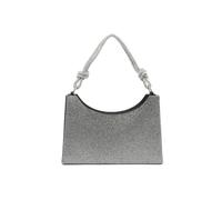 JFY Women's Rhinestone Embedded Knots Top Handle Diamante Clutch Bag in Black JFY Black One Size