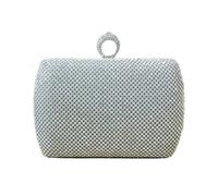 JFY Women's Ring Clasp Double-Side Diamante Bag in Silver JFY Silver One Size
