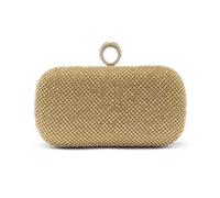 JFY Women's Ring Clasp Double Side Diamante Clutch Bag in Gold JFY Gold One Size