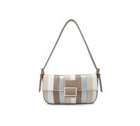 JFY Women's Striped Colour Block Pattern Flap Shoulder Bag in Camel JFY Camel One Size