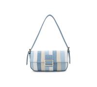 JFY Women's Striped Colour Block Pattern Flap Shoulder Bag in Green JFY Green One Size