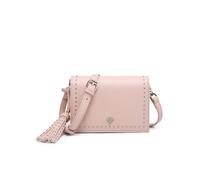 JFY Women's Studded Flap Magnetic Button Clasp Grab Bag/ Cross Body Bag in Nude