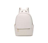 JFY Women's Studded Zip Pocket Backpack in Beige JFY Beige
