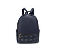 JFY Women's Studded Zip Pocket Backpack in Dark Blue