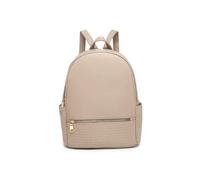 JFY Women's Studded Zip Pocket Backpack in Khaki JFY Khaki