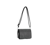 JFY Women's Studs All Around Flap Zip Top Cross Body Bag in Black