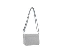 JFY Women's Studs All Around Flap Zip Top Cross Body Bag in White