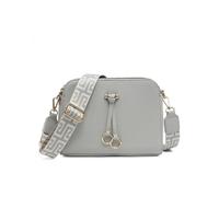 JFY Women's Three Zipped Sections Canvas Strap Cross Body Bag in Light Grey JFY Light Grey One Size