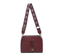 JFY Women's Three Zipped Sections Canvas Strap Cross Body Bag in Wine JFY Wine One Size