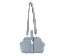 JFY Women's Top Handle Flap Kiss Clasp Twist Lock Closure Cross Body Bag in Light Grey JFY Light Grey One Size