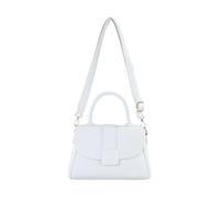 JFY Women's Top Handle Flap Zip Top Cross Body Bag in Off White