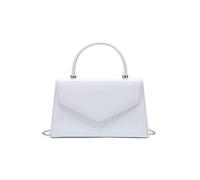 JFY Women's Top Handle Patent Clutch Bag in White JFY White One Size