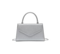JFY Women's Top Handle Pu Clutch Bag in Silver JFY Silver One Size