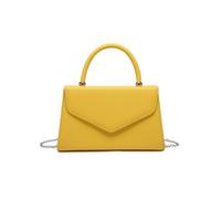 JFY Women's Top Handle Pu Clutch Bag in Yellow JFY Yellow One Size