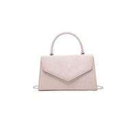 JFY Women's Top Handle Suede Clutch Bag in Beige JFY Beige One Size