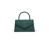 JFY Women's Top Handle Suede Clutch Bag in Dark Green JFY Dark Green One Size