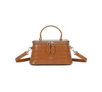 JFY Women's Top Handle Unique Box Shape Cross Body Bag in Khaki
