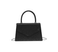 JFY Women's Trapeze Shape Top Handle Single Side Diamante Clutch Bag in Black JFY Black One Size