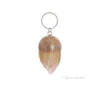 JFY Women's Tussles Ball Shape Clutch Bag in Rose Gold JFY Rose Gold One Size