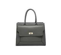 JFY Women's Twist Lock Pocket Top Zipped Tote Bag in Dark Grey JFY Dark Grey