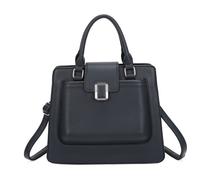 JFY Women's Two Handles Flap Zip Top Tote Bag in Blue JFY Blue