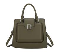 JFY Women's Two Handles Flap Zip Top Tote Bag in Green JFY Green