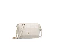 JFY Women's Weaved Pattern Zip Top Closure Flap Cross Body Bag in Off-White JFY Off-White One Size