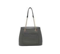 JFY Women's Weaving Pattern Top Zipped Tote Bag in Dark Grey JFY Dark Grey