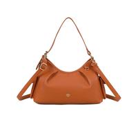 JFY Women's Zip Top Closure Adjustable Should Handle Shoulder Bag in Brown JFY Brown One Size