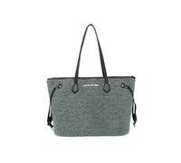 JFY Women's Zip Top Closure Faux Fur Tote Bag in Green