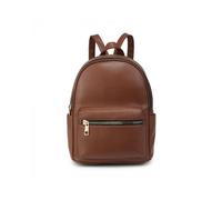 JFY Women's Zipped Pockets Backpack in Brown JFY Brown