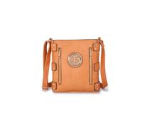 Jfy Zip Pockets Crossbody In Brown Brown