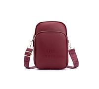 JFY Zip Top 3 Compartments Canvas Strap Cross Body Bag