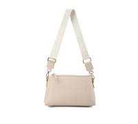 Jfy Zip Top 3 Compartments Canvas Strap Crossbody Handbag In Light Beige Light Beige